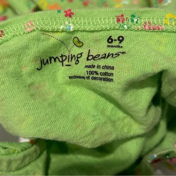 Jumping Beans Green Flower & Fish Romper - Picture 9 of 9
